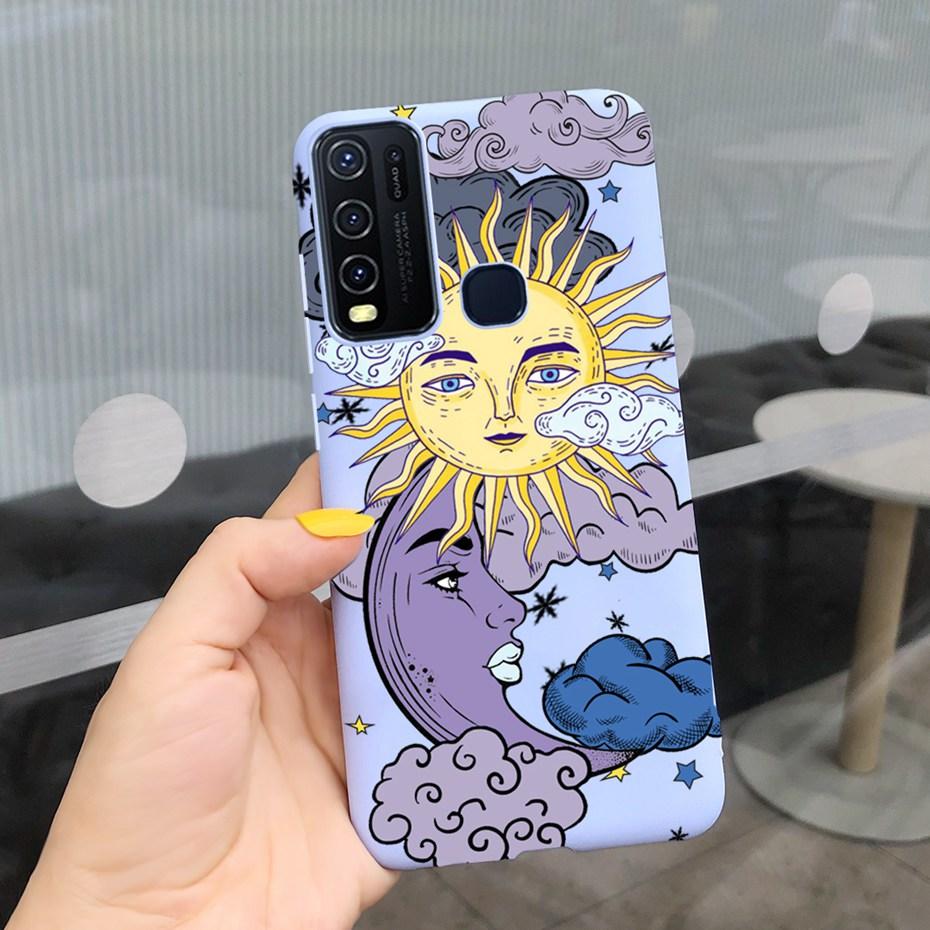 Fashion Cute Flower Milk Silicone Case For Vivo Y30 1938 Y50 1935 Black Soft TPU Phone Cover For Vivo Y 30 50 Y30 2020 Back Case