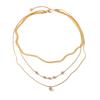 Euro-American Style Multi-layered Titanium Steel Necklace, Light Luxury High-end Zircon Clavicle Chain