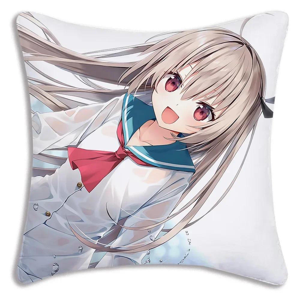 Kawaii Anime ATRI MY DEAR MOMENT Pillow Covers Cartoon Sofa Decorative Home  Printing  Cute Cushion Cover