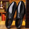 British Men's Shoes Men's Best Man Black Groom Business Dress Soft-soled Suit Summer Casual Leather Shoes Men's Wedding Shoes