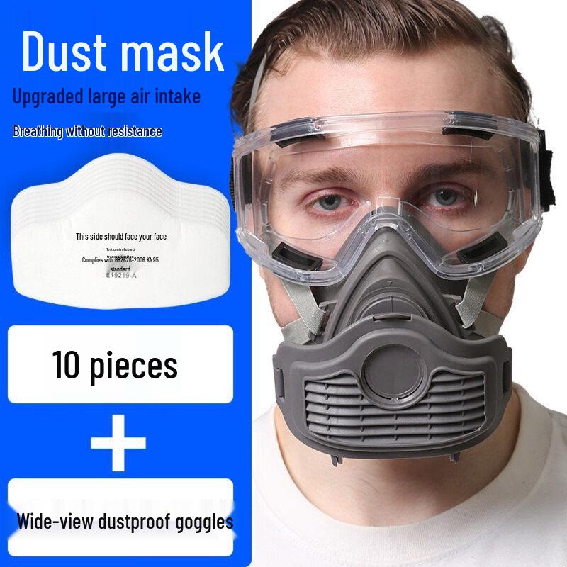 Brangdy Breathable Dust Mask with Anti-Fog Goggles