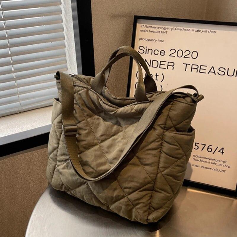 Нейлоновая сумка через плечо для отдыха, новая минималистичная и универсальная женская сумка, большая вместительная сумка для покупок