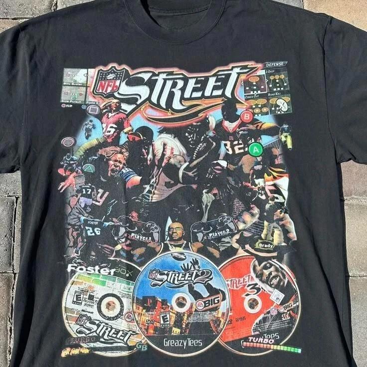 

Винтажный стиль NFL Street Футболка с коротким рукавом Черная Ретро Классическая Футболка с коротким рукавом Мужская Женская Летняя Мужская Футболка Черная Повседневная Хлопковая Футболка 4XL