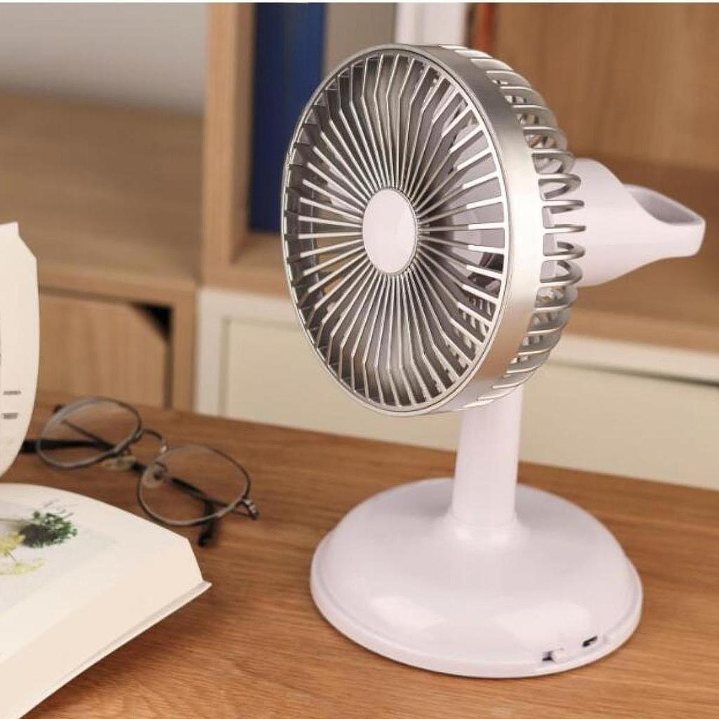 Mini Tragbarer Ventilator Kompakter Taschenventilator Handventilator Persönlicher Schreibtischventilator USB 2 Geschwindigkeiten für Auto Schule Reisen Camping Kinder Frauen Männer