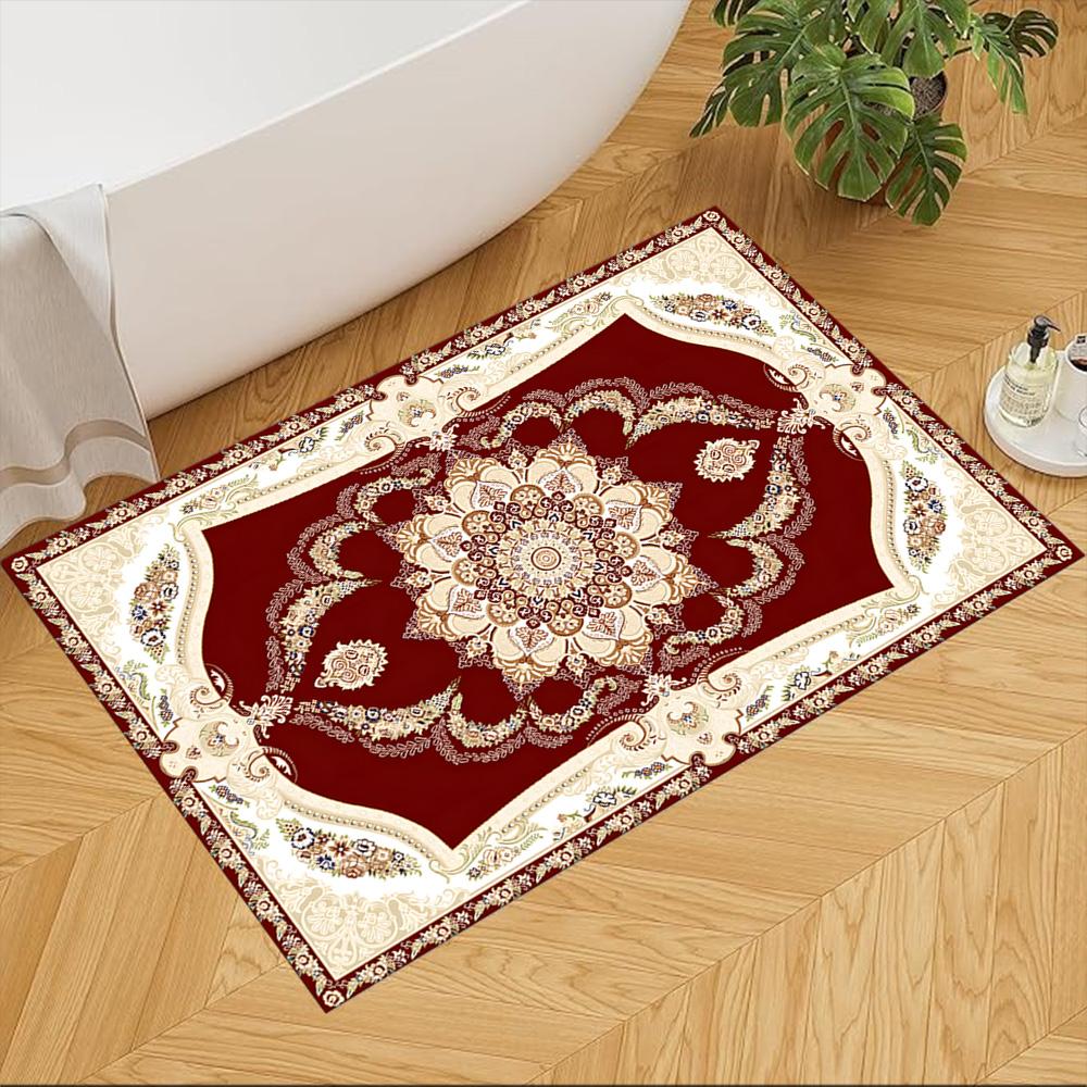 Elegant Floral Pattern Design Non-Slip Home Carpet Design for Office Decor Living Room Bedroom Gift