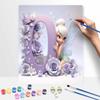 Disney Oil Paint Art Painting Kit Tinkerbell Flowers Home Wall Decor