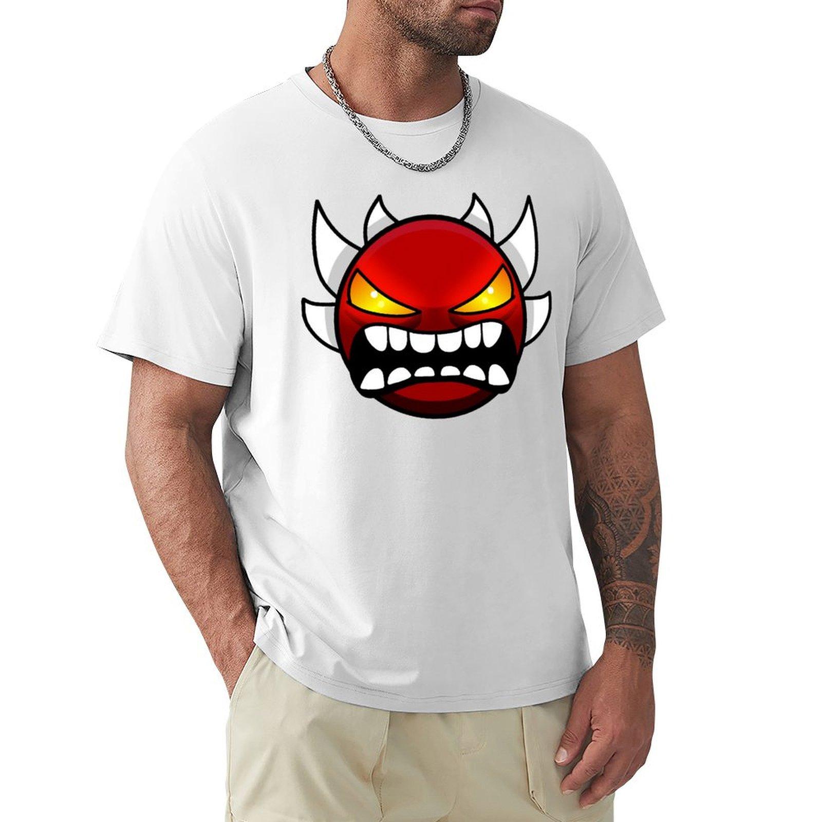 Angry Geometry Dash Tshirt Work Duty Casual Tshirt S