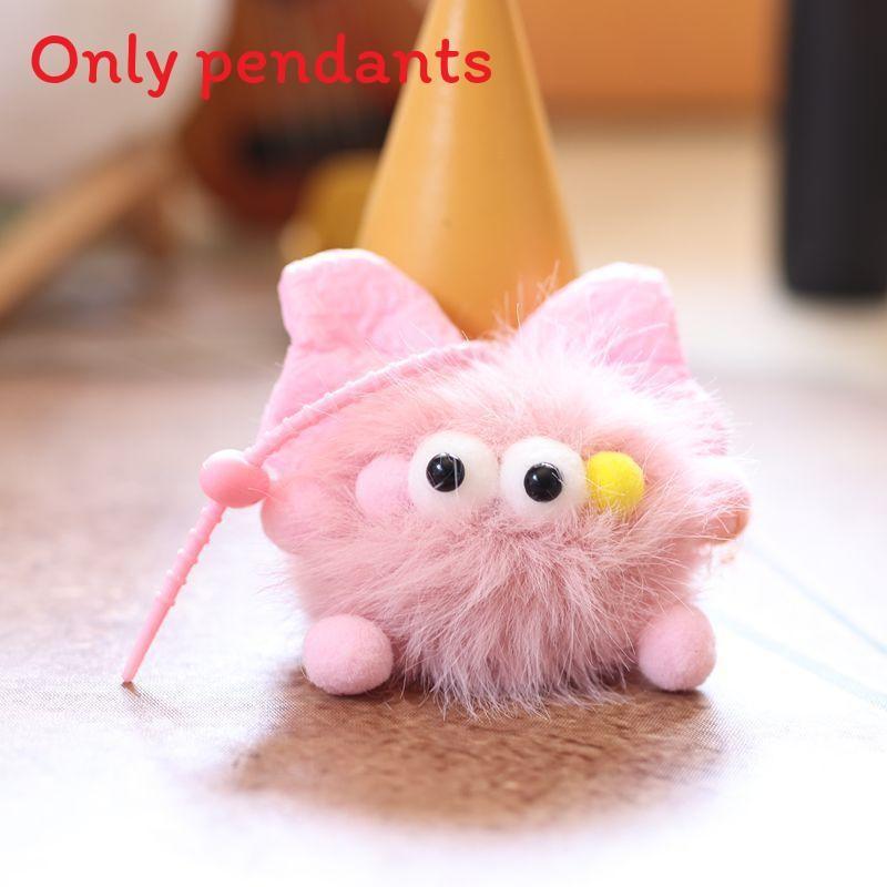 Coal Cute Little Ball Pendant With Bucktooth And Bow Design For Kids Teen And