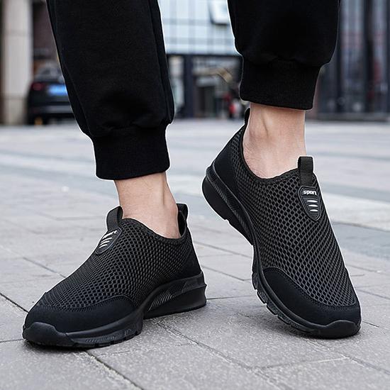 Pánské jednodílné síťované boty s jarními a letními nízkými rukávy, perforované a prodyšné sportovní boty, lehké a ležérní boty