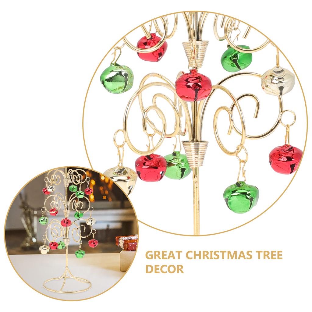 Mini Christmas Tree Desktop Iron Xmas Tree Small Size Christmas Table Decoration For Home Office Party Adornment