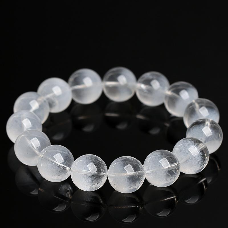 Hongchu Crystal Natural White Phantom Quartz Treasure Bowl Bracelet Laser-engraved White Phantom Quartz Bead Bracelet