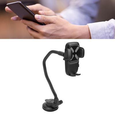 Zwanenhals Auto Telefoonhouder Snelontgrendeling 360 Graden Draaibaar Dashboard Telefoonhouder met Zuignap Anti-Schok Stabilisator voor Alle Smartphones