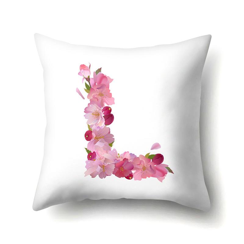 Polyester Kissenbezug Heim Auto Dekoration Druck Kissenbezug 26 Englische Buchstaben Kissenbezug