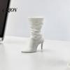 Unique Shoe Design Vase High-Heeled Shoe-Shaped Vase, 3D Printed Home Decoration Modern Decorative Sculpture, for Dried Flowers Artificial Decor