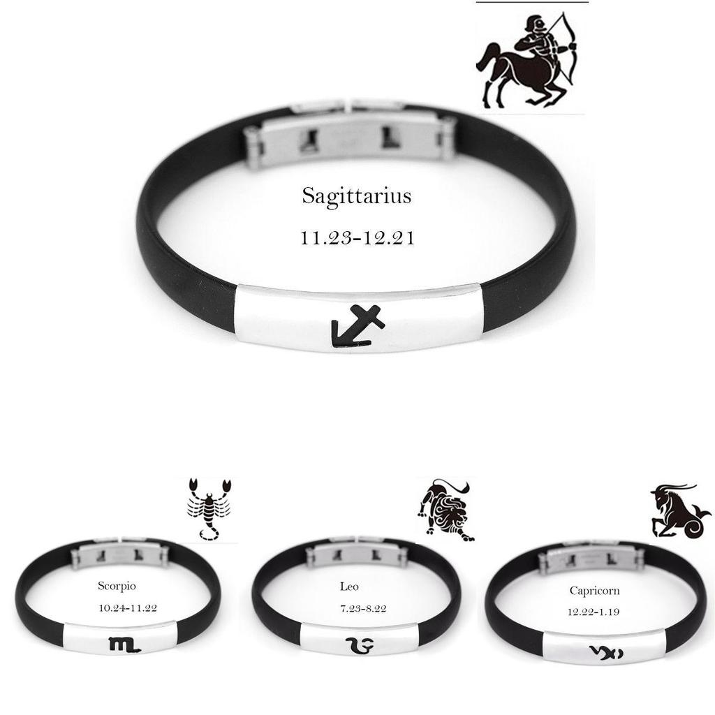 Timeless Constellation Stainless Steel Silicone Bracelets For Men And Women