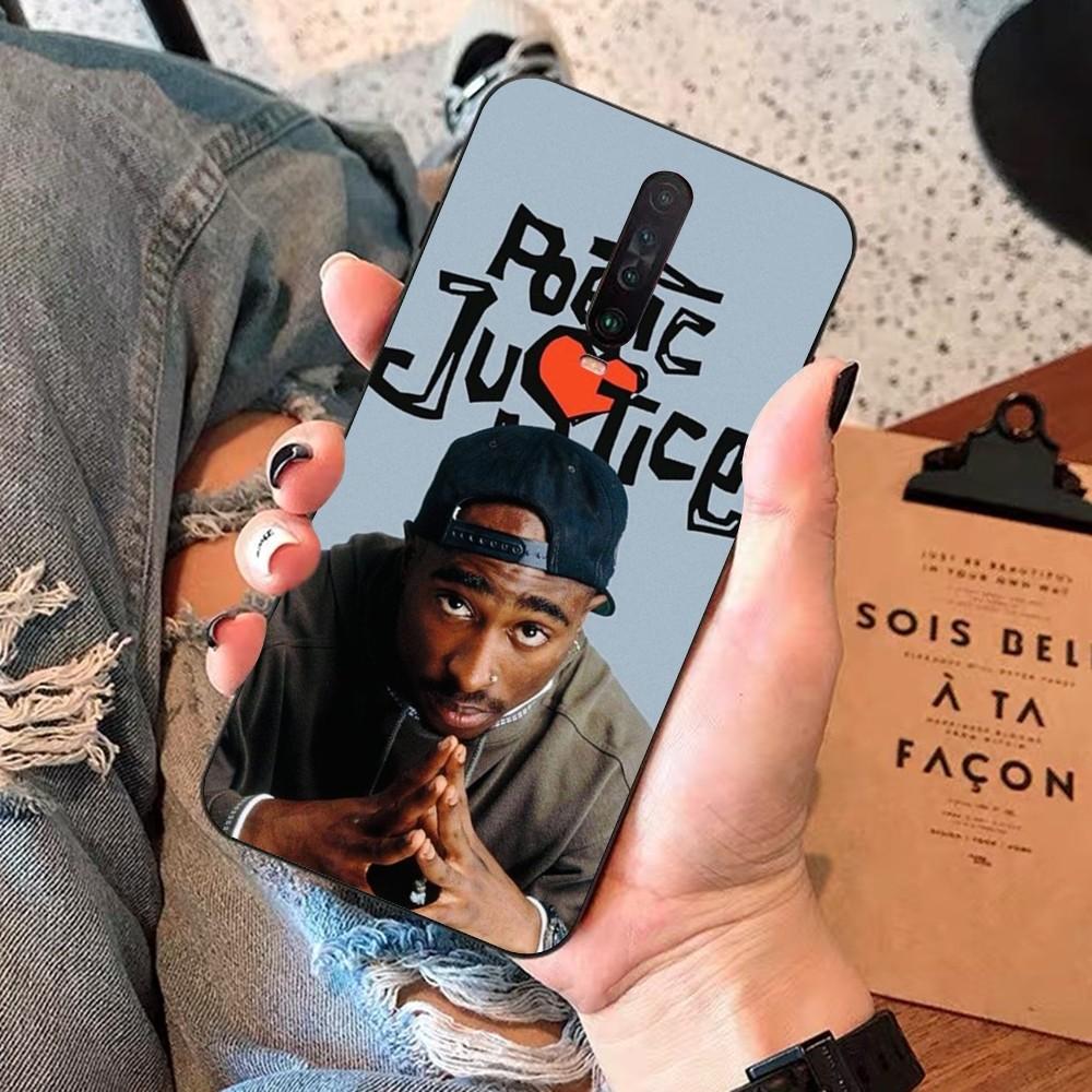 

Rap Singer Tupac Shakur Phone Case For Redmi 5 6 7 8 9 10 plus pro 6 7 8 9 A GO K20 K30 K40 pro plus F3 Fundas Redmi K40 Pro