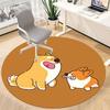 1 Stück Puppy Friends Büro Runder Teppich, Unter Bürostühlen Schlafzimmer Wohnzimmer Heimdekoration, Zimmer Deko