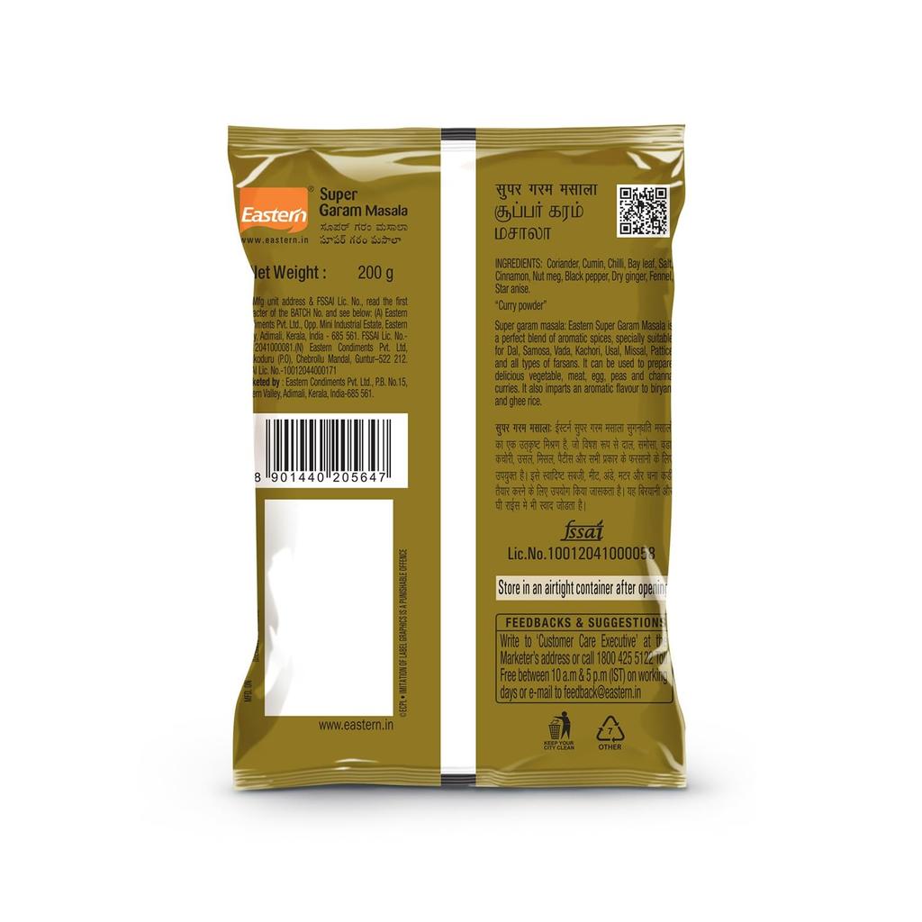 Super Garam Masala (200 g), Super Garam Masala, Östlich