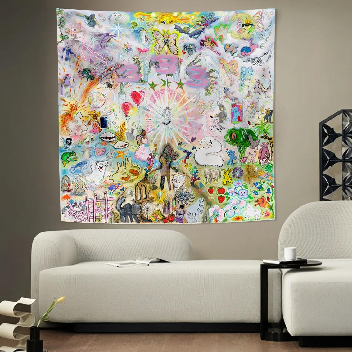 

Aertemisi 333 Bladee Tapestry Wall Hanging Art for Bedroom Living Room Decor College Dorm Party Backdrop Home Decoration 74x94cm(29x37in)