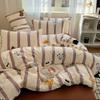 Pure Cotton Bedding Four-piece Set Cartoon Floral Bed Sheet Quilt Cover Pillowcase Set
