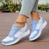 Fashion Mixed Color Lace Up Sneakers Women Spring Summer Knit Platform Sneakers Woman Comfortable Soft Sole Running Shoes