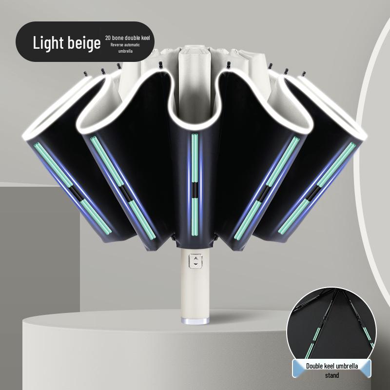 Automatic Large Folding Umbrella for Men & Women, Dual-Use for Sun and Rain, UV Protection
