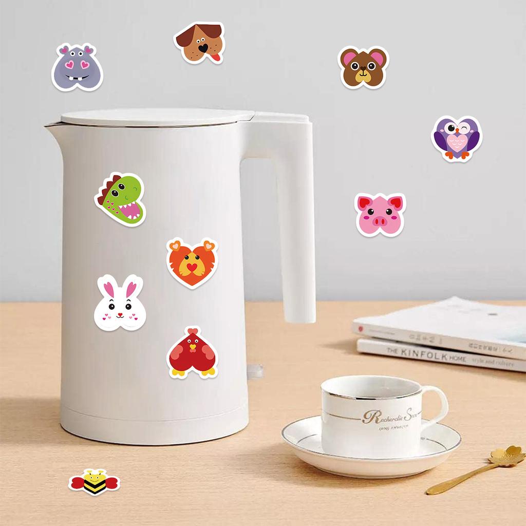 500 Pieces/roll Roll Sticker Tape Mood Animal Sticker Handbook Material Decorative Envelope Seal Sticker