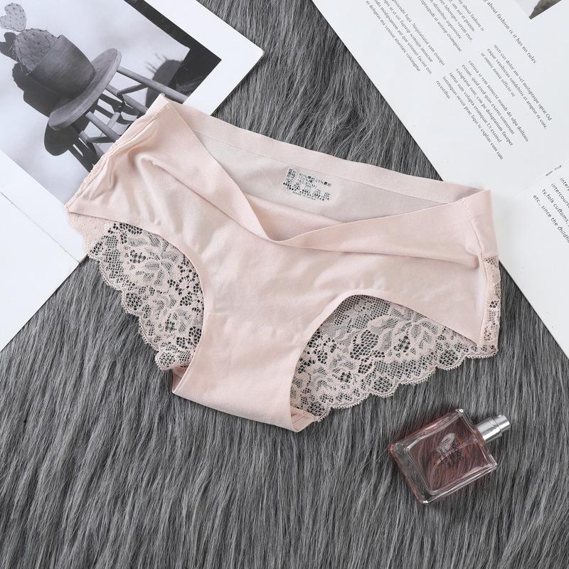 Ice Silk Knickers Women's Underwear Is Cool Sexy Briefs Breathable Lace Lingerie Seamless Panties