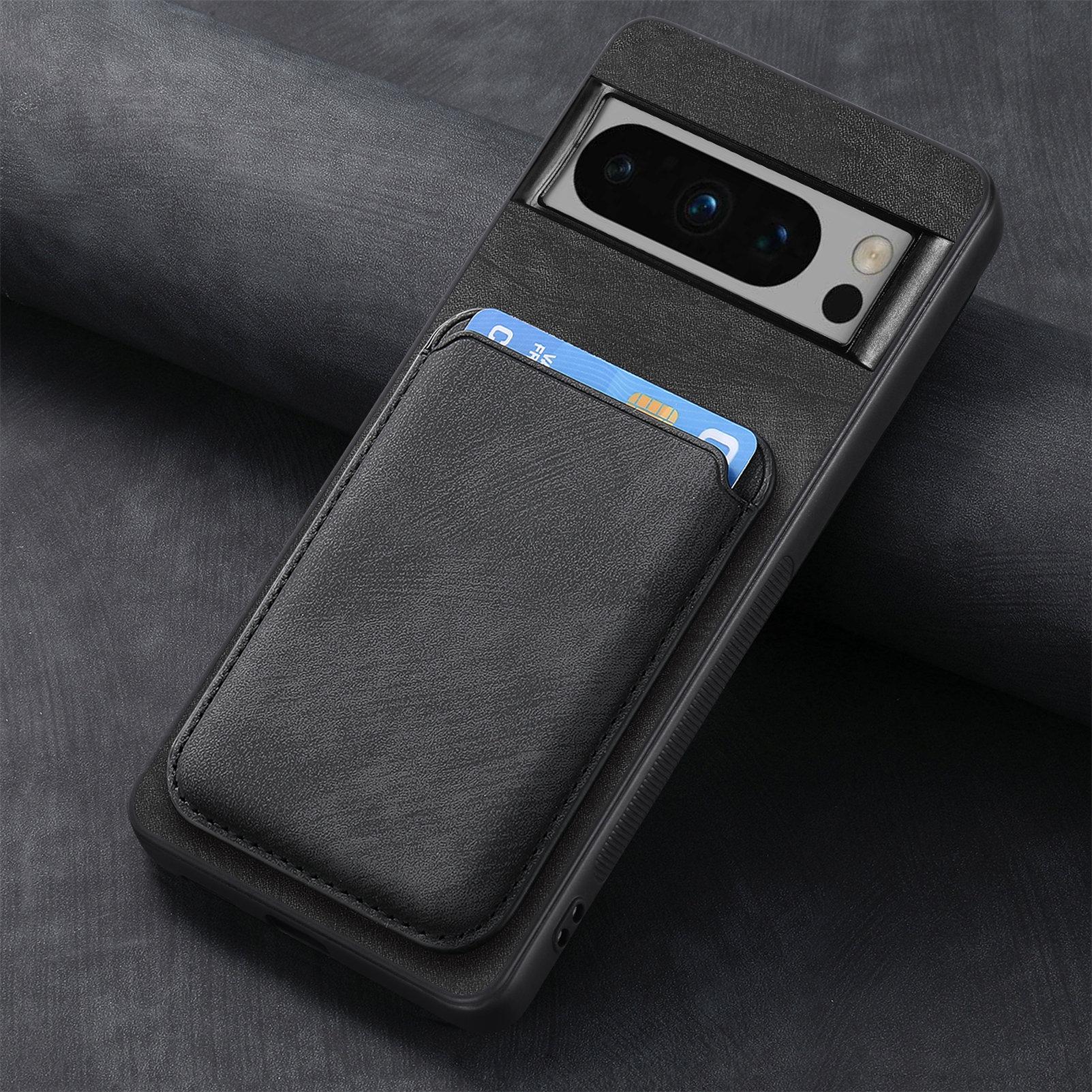

2 in 1 Detachable Cards Bag Wallet Leather Case For Google Pixel 8 Pro 7 7A 6 6A Wireless Charging Vintage Skin Feeling Cover For Pixel 6Pro чёрный