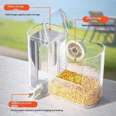 Automatic Bird Feeder Clear Sturdy Bird Automatic Feeding Water Supply Budgies Birds Cockatiel Lovebirds Cage Accessories