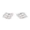 Classic Simple and Versatile Diamond-encrusted Gold and Silver Feather Earrings 925 Silver Needle Earrings Without Ear Piercings, Ear Clips, Earrings