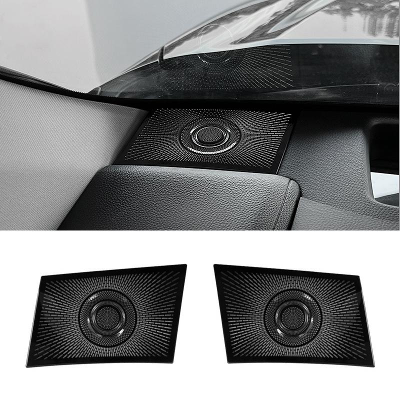 For Toyota Highlander XU70 Kluger -  2024 Stainless Car Front Dashboard Vent Sound Speaker Cover Air Trims Stickers