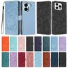Étui portefeuille de luxe en cuir gaufré 3D Pour OPPO Find X9 X8 X8S X5 Lite Reno 15 14 13 Pro 14F 14FS Porte-cartes Housse de téléphone Sangle