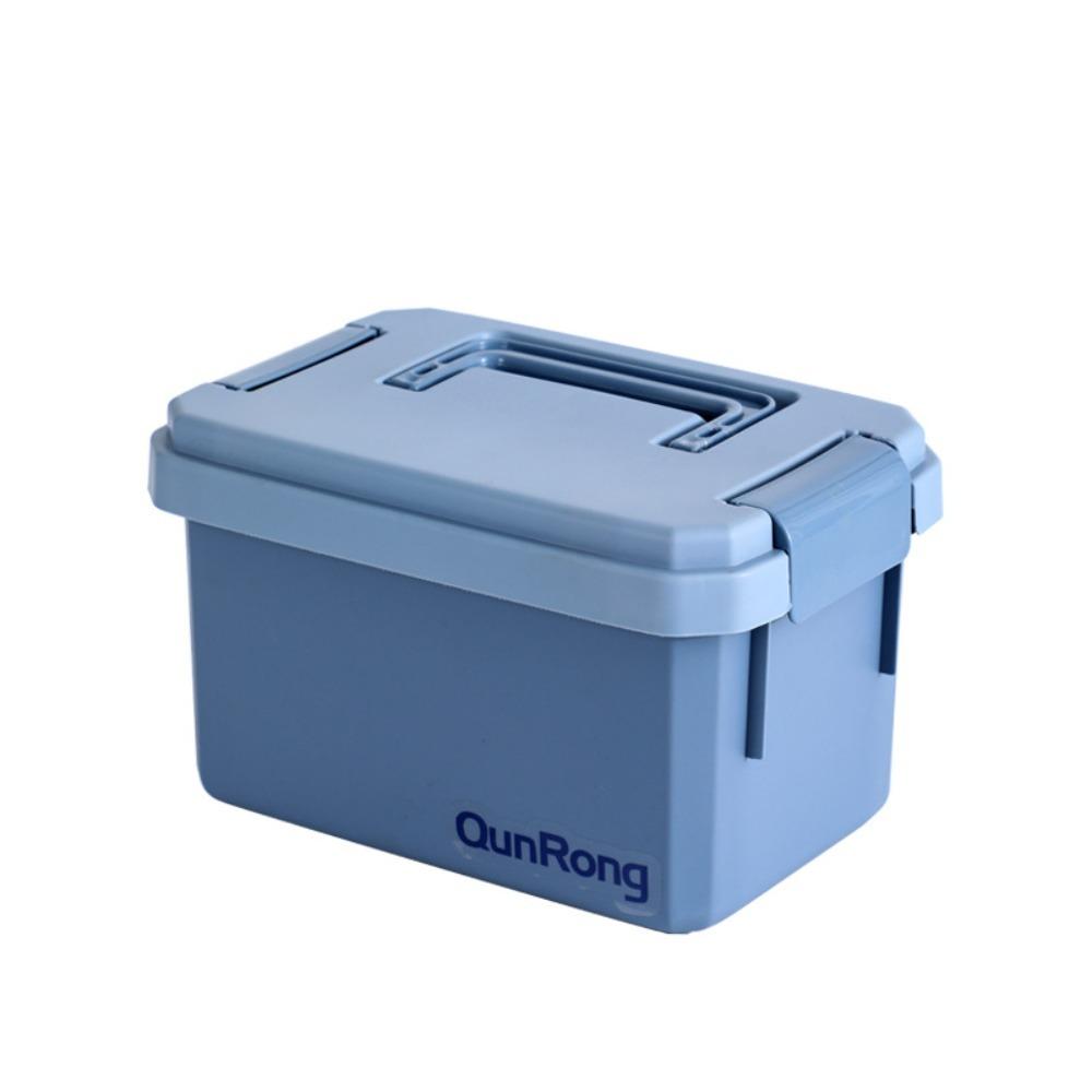 

Large Capacity Toy Storage Box Multi Purpose Clothing Storage Bin Storage Cabinet Home Supplies 4.5L синий