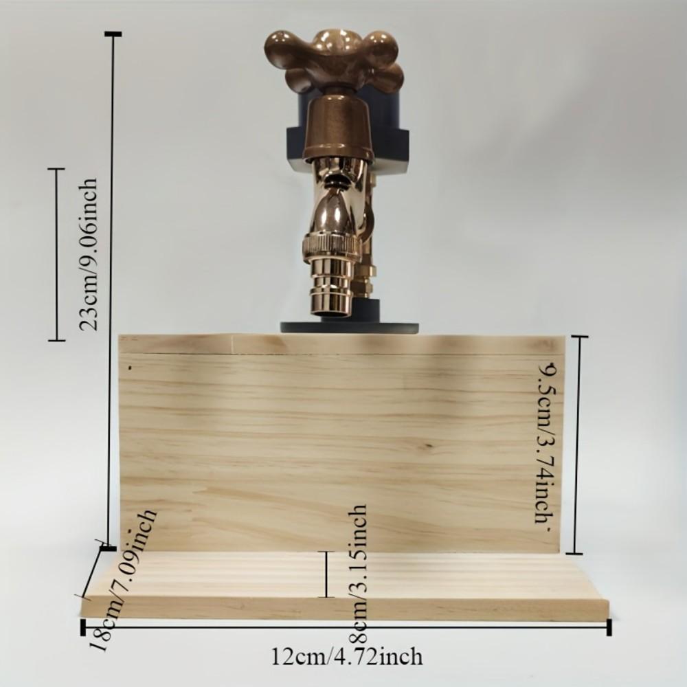 

Wooden Drink Dispenser Stand, Triple Faucet for Juice Wine Cocktails, Home Bar Countertop Decor, Entertaining Guests
