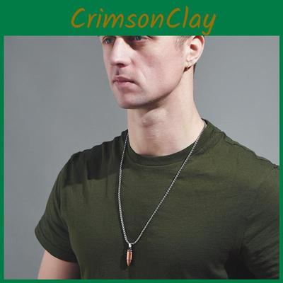 Unique Bullet Pendant Necklace For Men In Stylish Gold And Rose Gold Colors For Fashionable Looks