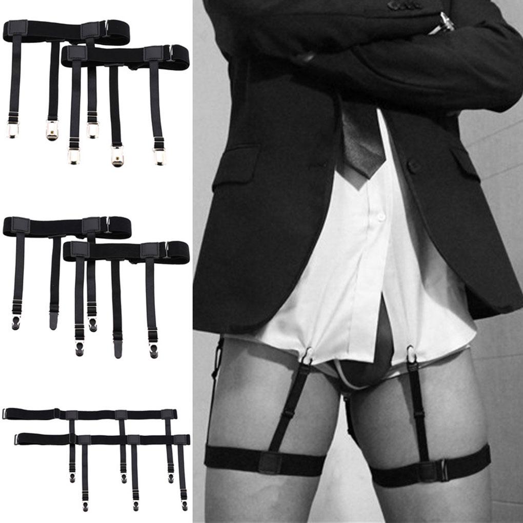 1 Pair Women Girls Men PU Body Harness Garter Belt Adjustable Sexy Punk Leg Stockings Cincher Strap