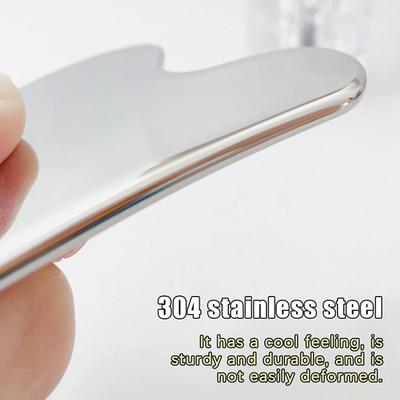 Ruční masážní deska Guasha z nerezové oceli 304 pro obličej, tělo, spa, škrabka Guasha pro krk, záda, relaxaci, úlevu od únavy