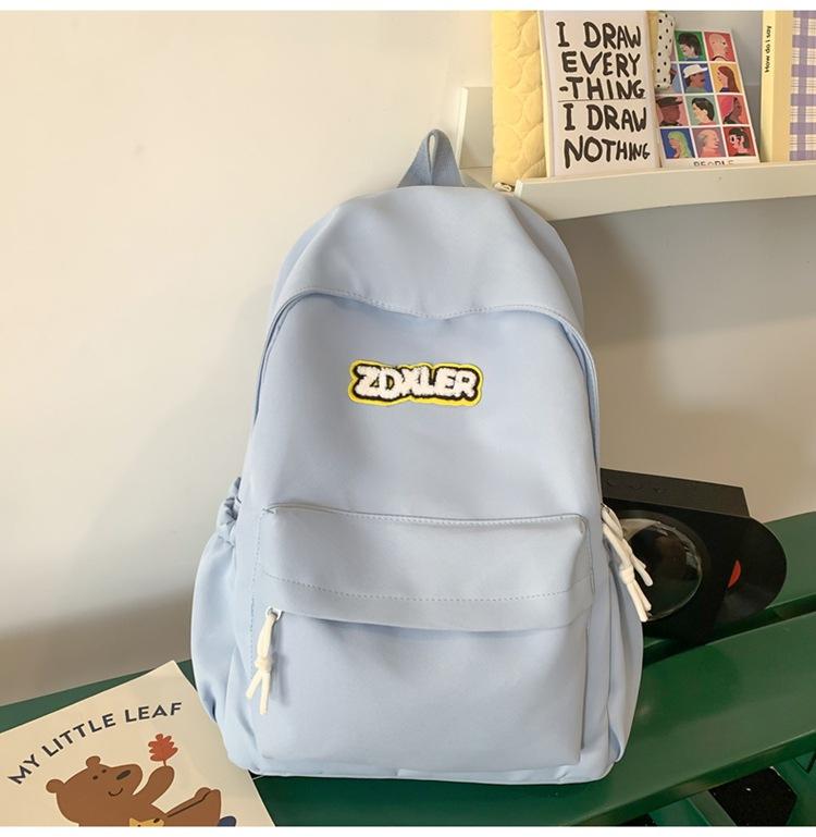 

Школьный рюкзак высокой ценности, нишевый, большой вместимости, для девочек-студенток колледжа, милая простая сумка, универсальный рюкзак синий