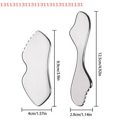 Facial Lifting Muscle Relaxing Pain Relief Body Scraping Tool for Head Neck And Back Stainless Steel Gua Sha Board Massager