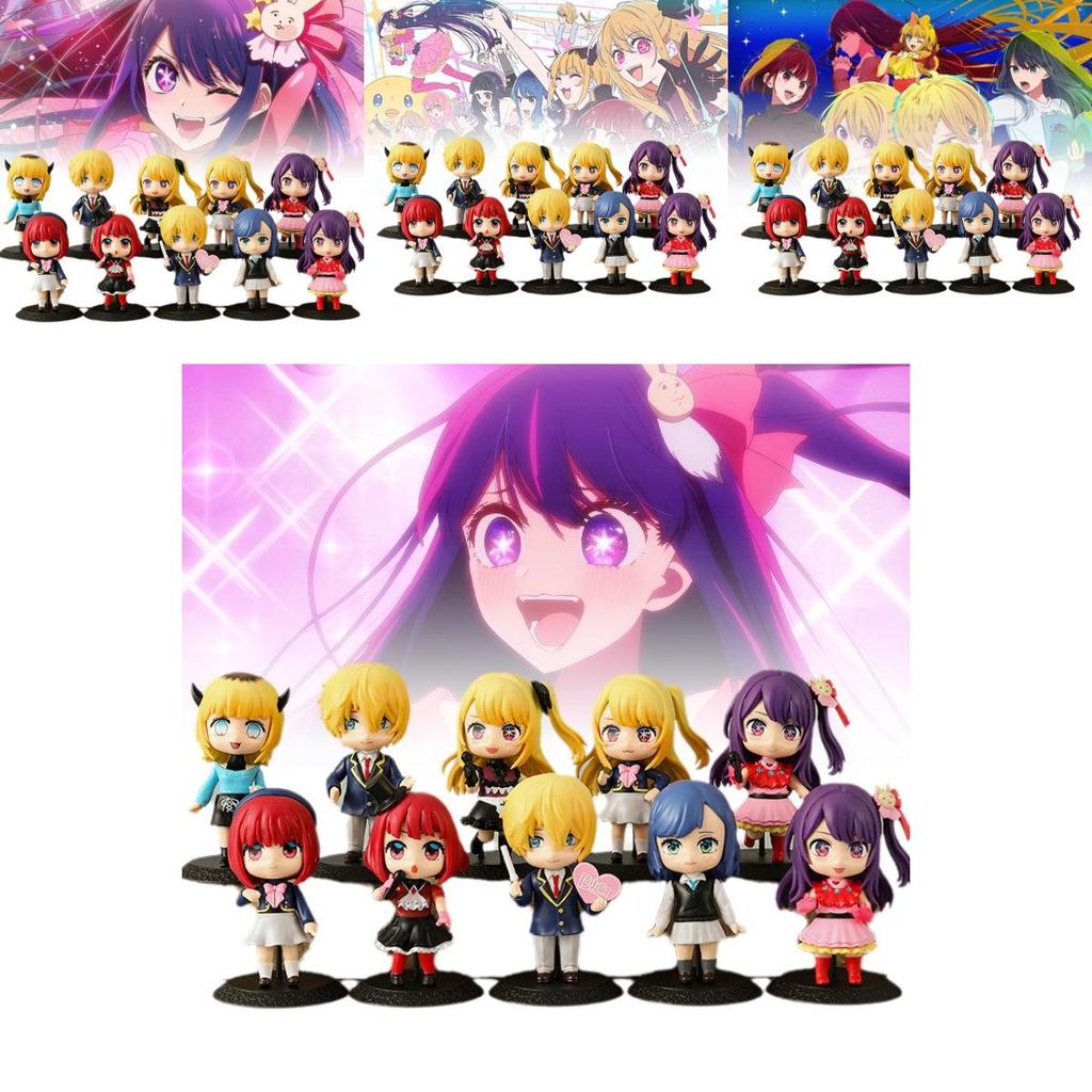 Adorable Pvc Anime Figure Set Of 10 Featuring Starry Hoshino Ai And Friends For Collectors