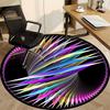 1pc Colorful Spiral Pattern Chair Carpet for Office Non Slip, Machine Washable Rug for Office, Room Holiday Decor for Christmas, Birthday Polyester
