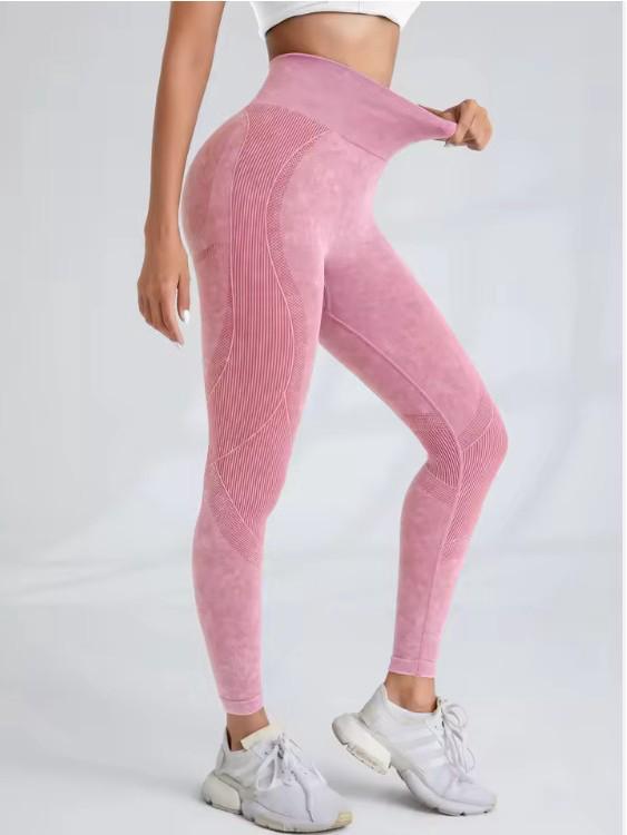 Seamless Women's Yoga Pants: Sand Washed, Quick Dry, Butt Lifting, Tight Fit, Letter Print, Sports Fitness Long Pants