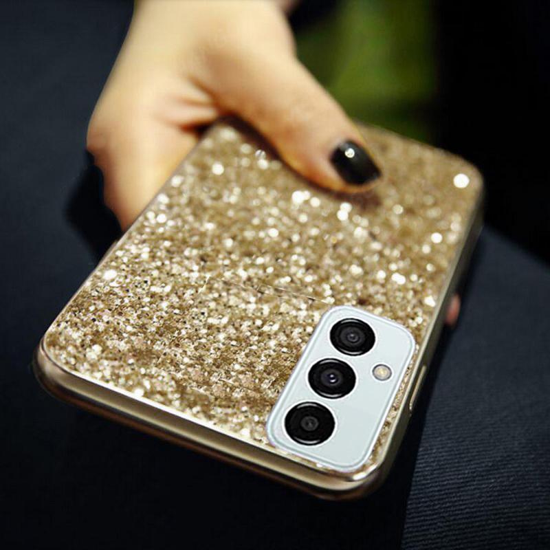 Glitter Plating Soft Silicone Case For Samsung Galaxy S24 S23 FE S22 S21 S20 Ultra Plus A55 A54 A34 A35 A25 A24 A04S A14 A13 A23 A12 A51 A71 4G Cover