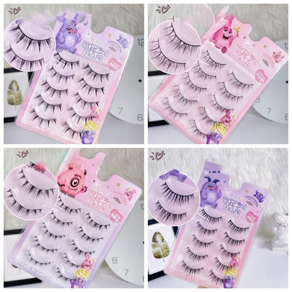 

Wispy Manga Lashes Natural Simulation Faux Mink Lashes Portable Makeup Tool Women