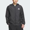 Adidas Water-Repellent Sports Casual Hooded Jacket Unisex Black