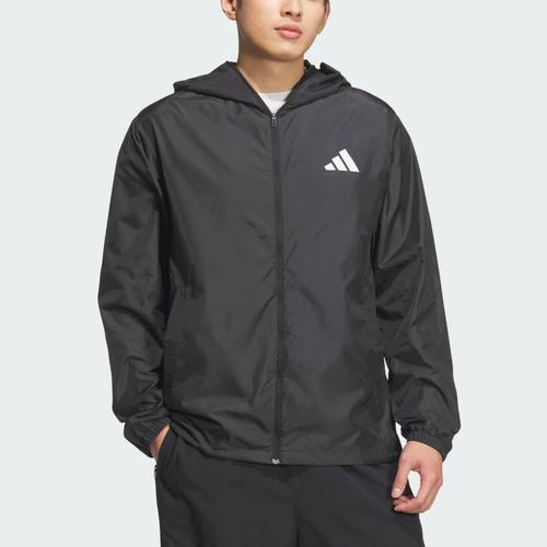 Adidas Water-Repellent Sports Casual Hooded Jacket Unisex Black