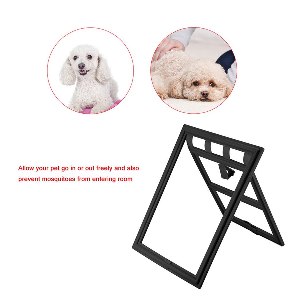 Plastic Pet Dog Puppy Cat Door Magnetic Locking Safe Flap for Screen Window Gate