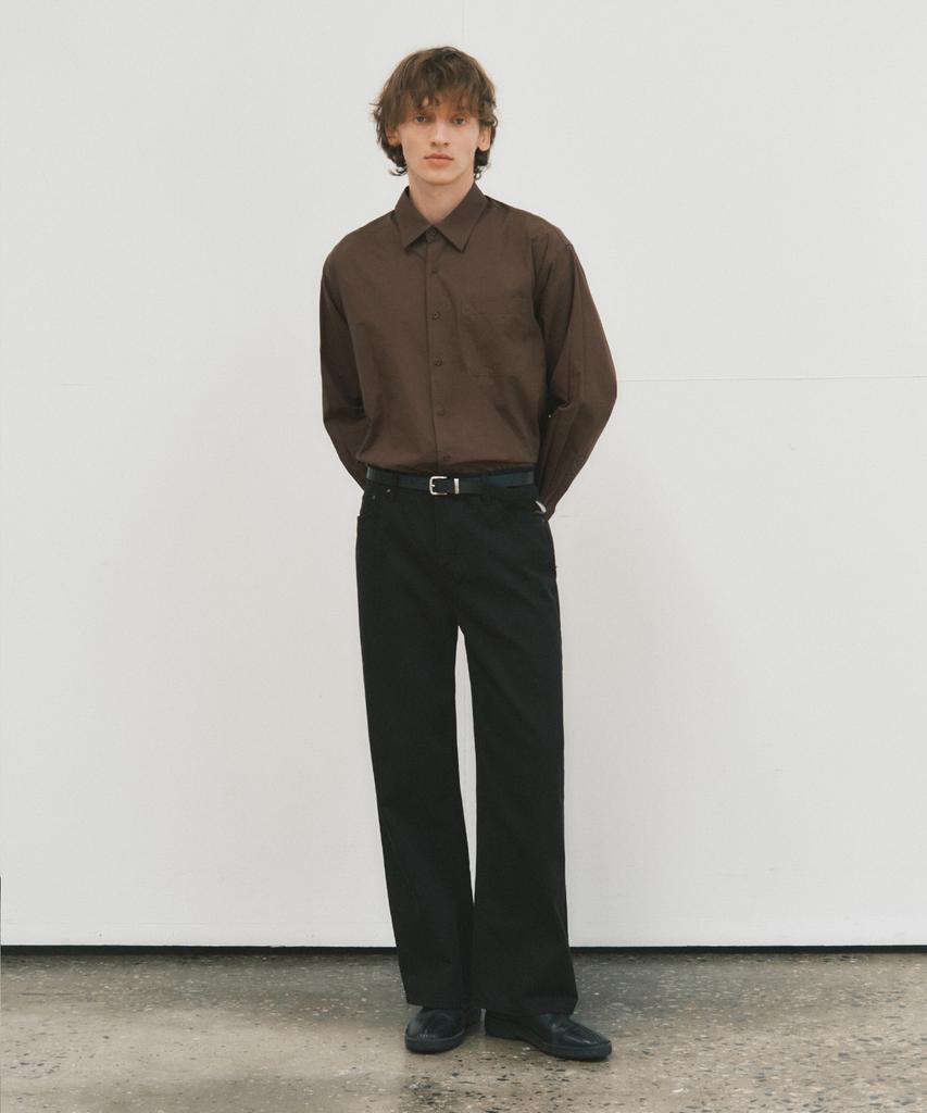 Wednesday Oasis Herringbone Pure Cotton Pants_Black(W25-Pt24)