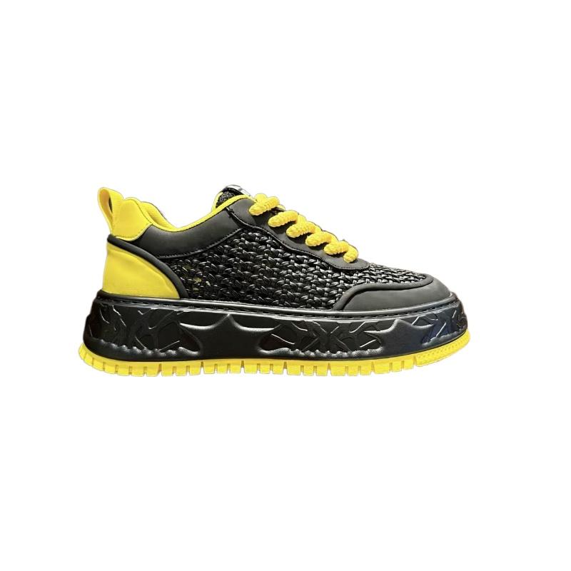 Green Tall Thick Soled Men'S Sneakers Fashion Personality Simple And Versatile Youth Casual Shoes Comfortable Durable Sports